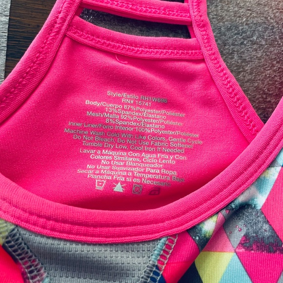 AVIA Sports Bra Pink/Mulitcoloured XL - Picture 5 of 9